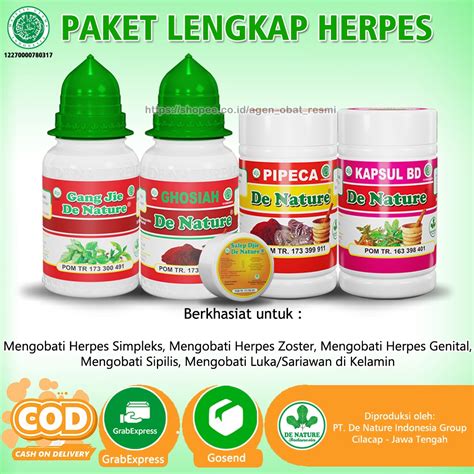 Jual OBAT HERBAL HERPES GENITAL ZOSTER Simplex Paket Lengkap Mujarab