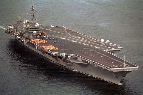 A Starboard Bow View Of The Aircraft Carrier Uss Kitty Hawk Cv 63 Underway Nara And Dvids