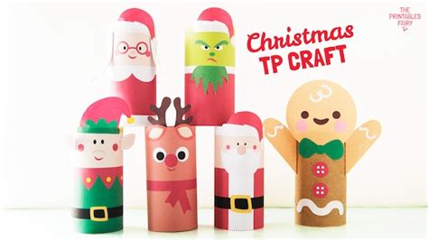 Printable Christmas Toilet Paper Roll Craft Templates | Etsy