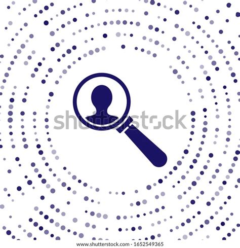 Blue Magnifying Glass Search People Icon Stock Vector Royalty Free