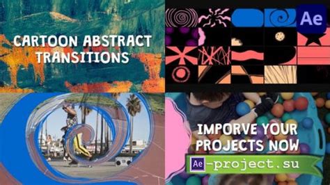 Videohive Cartoon Abstract Transitions For After Effects 43084167