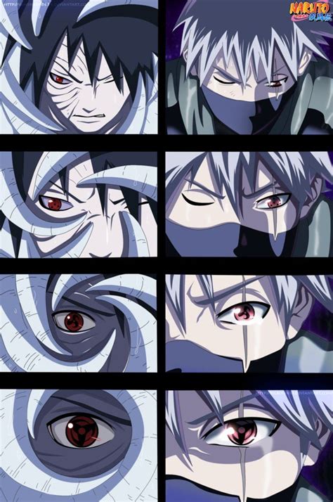 Kakashi and Obito awakening their Mangekyou Sharingan | Kakashi, Naruto ...