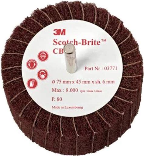 3m™ Scotch Brite™ Combi Lamellenborstel Op Stift Ø100x45mm P80 Cb