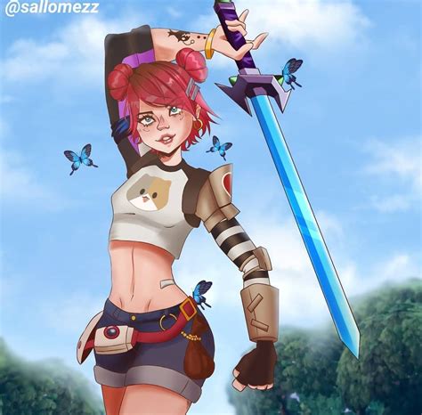 𝐶𝑟𝑒𝑑𝑖𝑡𝑠 💙 Sallomezz Fortnite Personajes Chica Manga Personajes