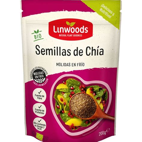 Bio Semillas De Ch A Ecol Gicas Molidas En Fr O Bolsa G Linwoods