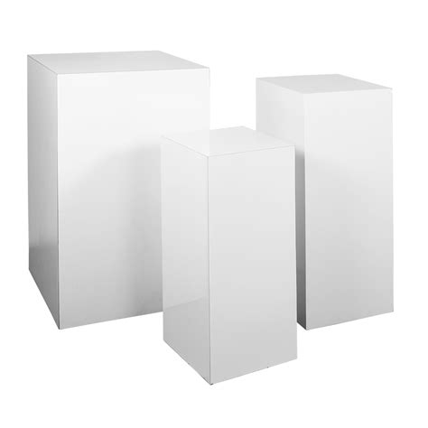 Square Pedestals White - FWR Rental Haus