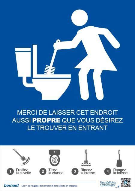 Affiche Merci De Laisser Cet Endroit Propre Affiche Toilette