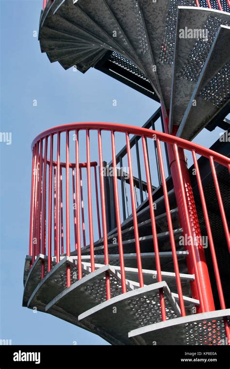 Red Spiral Staircase Hi Res Stock Photography And Images Alamy