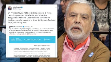 De Vido Criticó La Nota De Alberto En Apoyo A Cfk Es Triste