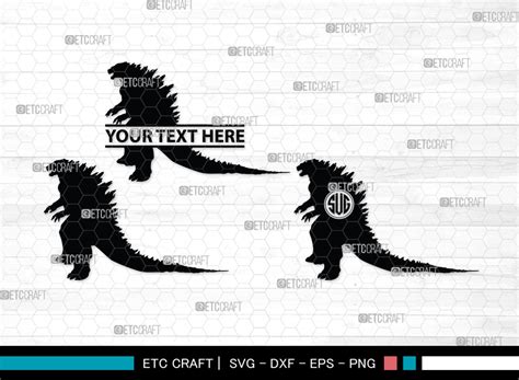 Godzilla Monogram, Godzilla Silhouette Graphic by Pixel Elites ...