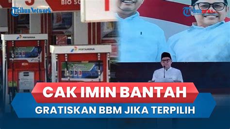 Klarifikasi Cak Imin Soal Kabar Gratiskan BBM Jika Terpilih Jadi Wapres