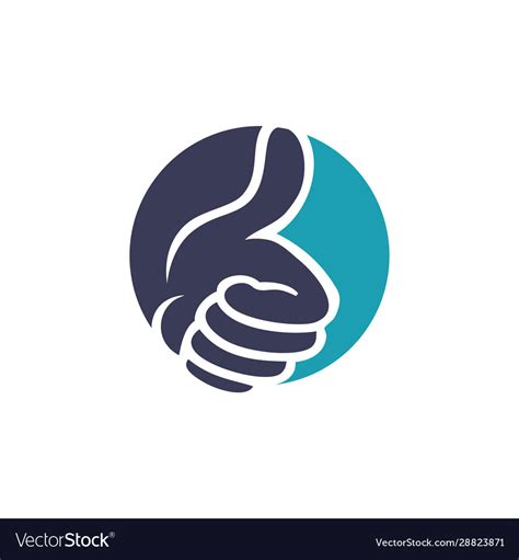 Thumbs up logo design sign and symbol good Vector Image