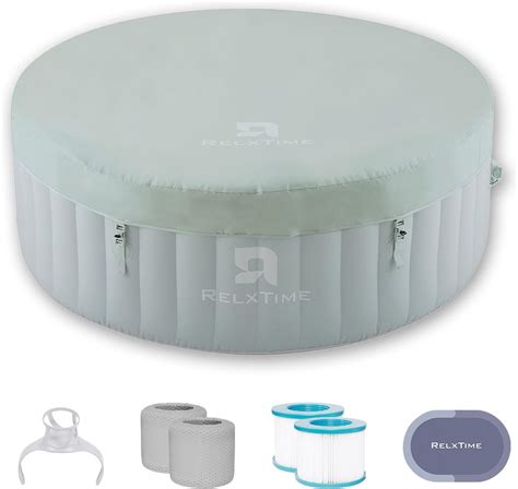 Amazon RELXTIME 2 To 4 Person Round Portable Hottub Blow Up Hot Tub Inflatable Spa