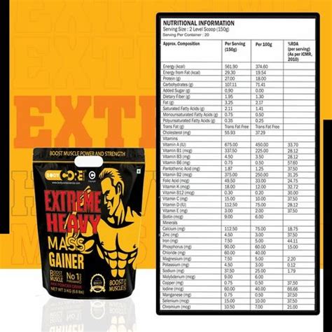 Body Core Science Extreme Heavy Mass Gainer 3kg Vanilla Weight Gainer Muscle Gainer At Rs 1099