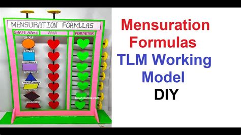 How To Make Working Model For Teaching Mensuration Formulas Science Projects Maths Tlm