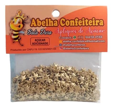 Confeitos De A Car Mini Estrela Dourada G Abelha Confeite Mercadolivre