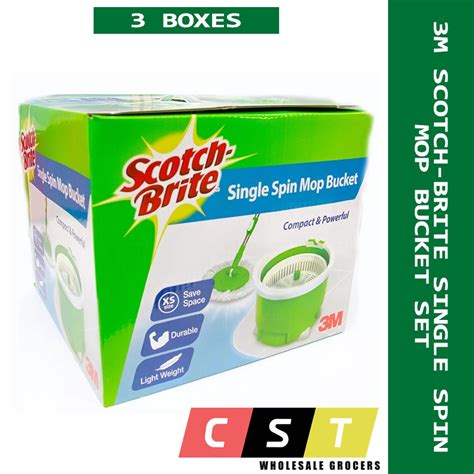 3M SCOTCH BRITE Single Spin Mop Bucket X 3 UNITS Shopee Malaysia