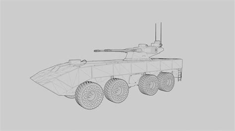 3d Model Tank Model Military Si Fi Source Files Attached 8k Textures Vr