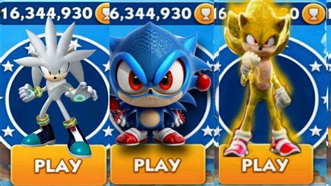 Sonic Dash Silver Sonic Vs Andronic Vs Movie Super Sonic Movie