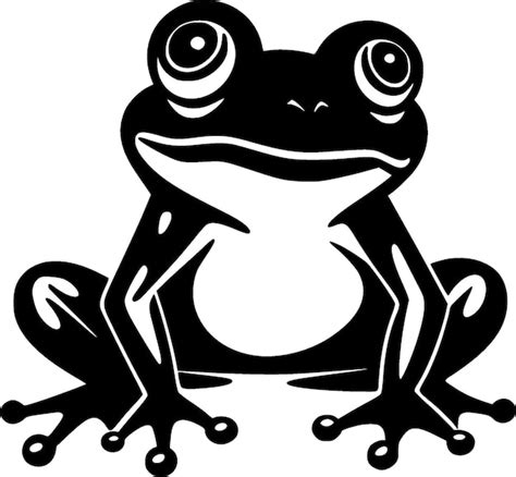 Grenouille Noir Et Blanc Isol Ic Ne Illustration Vectorielle Vecteur