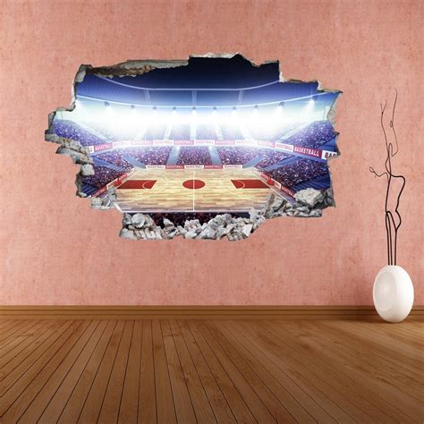 Basketball Court Arena Sports Wall Sticker Mural Decal Print Art Kids