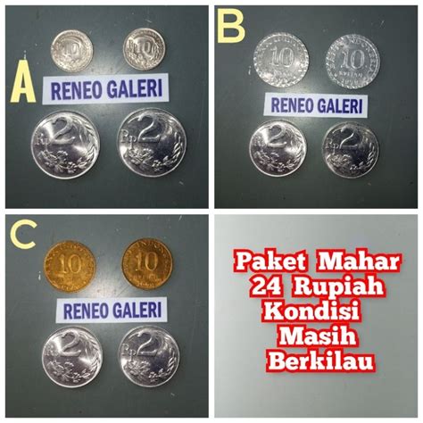 Jual Berkilau Asli Paket 24 Rupiah Rp Mahar Nikah Uang Koin Kuno Duit