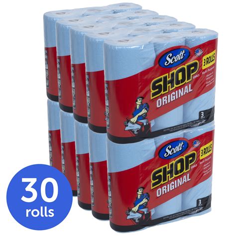 Scott Shop Towels Original 75143 Blue 55 Sheetsstandard Roll 30