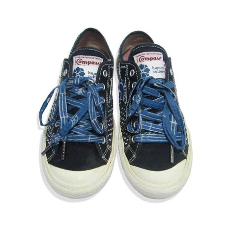 Indonesian Local Sneakers Compass Gazelle Low Custom Sashiko By Human