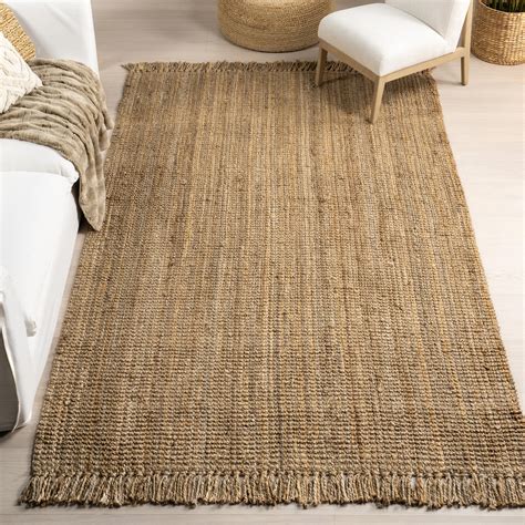 Nuloom Daniela Farmhouse Chunky Jute Area Rug Natural Fiber Eco