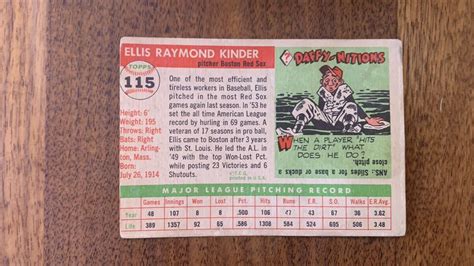 Topps Set Break Ellis Kinder Boston Red Sox Ebay