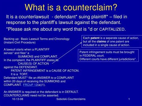 PPT - What is a counterclaim? PowerPoint Presentation, free download ...