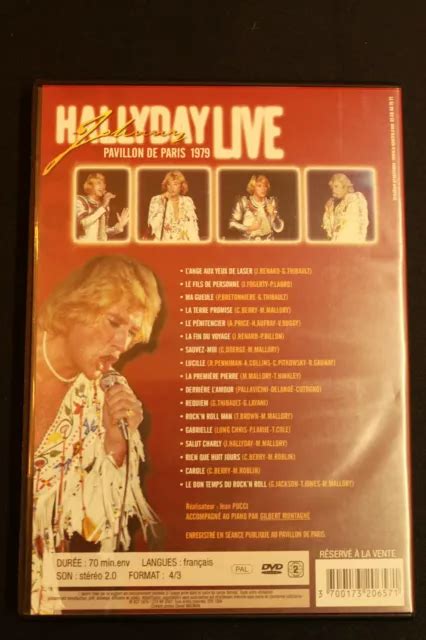 JOHNNY HALLIDAY Pavillon De Paris 1979 Dvd EUR 7 00 PicClick FR