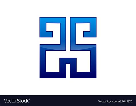 Square Geometric Logo Royalty Free Vector Image
