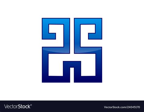 Square geometric logo Royalty Free Vector Image