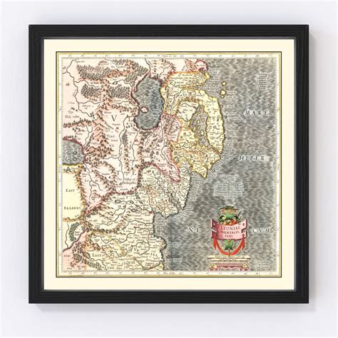 Ulster Map 1623 Old Map of Ulster Ireland Art Vintage Print Framed Wall ...