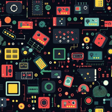 Premium Photo | Classic Retro Arcade Seamless Pattern Collection