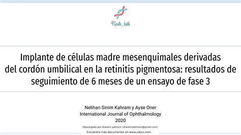 Aplicacion De Celula MADRE RETINITIS PIGMENTOISA Pdf