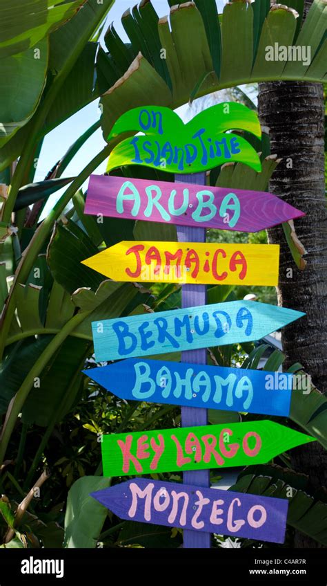 Tropical Directional Sign Pole - Based on Kokomo Beach Boys Song Lyrics ...