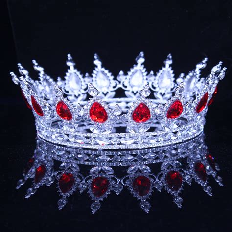 Skhek Crystal Queen King Tiaras And Crowns Bridal Diadem For Bride