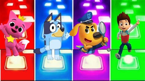 Pinkfong Vs Ryder Paw Patrol Vs Bluey Bingo Vs Sheriff Lablador Tiles