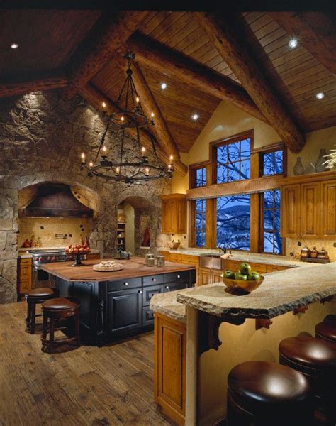 Mountain Lodge Traditional Kitchen Phoenix By Design Directives