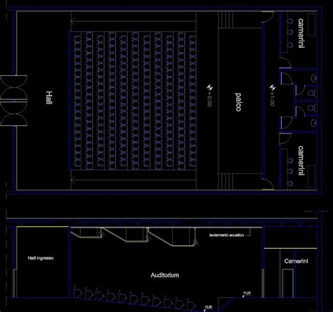 Auditorium Dwg Section For Autocad Designs Cad