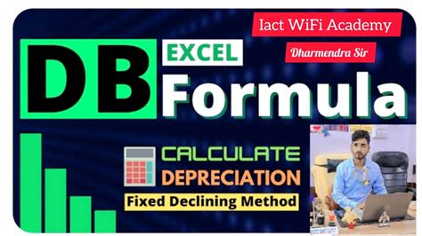 How To Use Db Formula To Calculate Depreciation In Excel Depreciation Calculate Karna Hindi