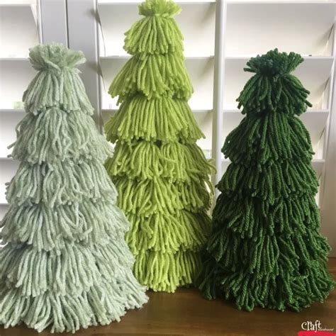 How To Create Chunky Yarn Christmas Trees Artofit