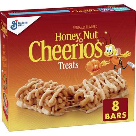 Honey Nut Cheerios Breakfast Cereal Treat Bars Snack Bars 8 Ct