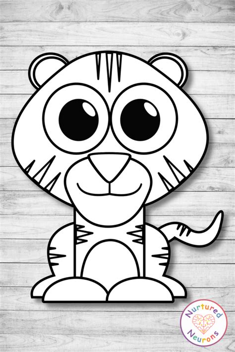 Super Cute Build A Tiger Craft Cut And Paste Activity For Kids