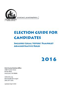 Fillable Online Clark Wa Candidate Guide And Local Voters Pamphlet