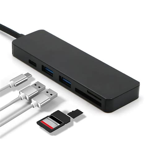 Thunderbolt 2 Hub 5 In 1 Type C Converter Adapter OTG USB 3.0 Hub SD/TF ...