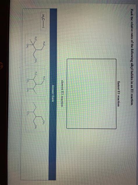 Solved Rank The Relative Rates Of The Following Alkyl Chegg