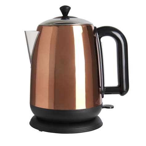 Wilko Copper Effect Cylinder Kettle 1.7L | Wilko